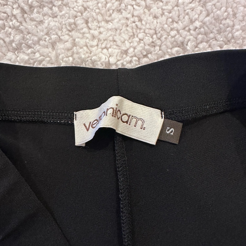 Veronica M Black Stretch Wide Leg Pants S - Picture 3 of 5